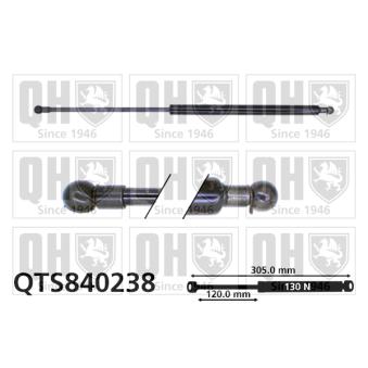 Vérin de hayon, de coffre QUINTON HAZELL OEM 0000618V007000000