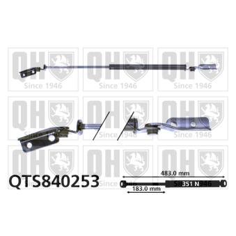 Vérin de hayon, de coffre QUINTON HAZELL QTS840253 pour NISSAN ALMERA 2.0 D - 75cv