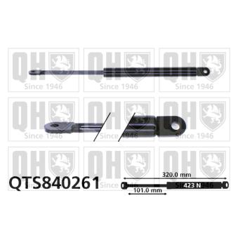 Vérin, capot-moteur QUINTON HAZELL QTS840261 pour PORSCHE 911 2.3 E - 165cv