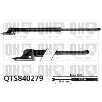 Vérin de hayon, de coffre QUINTON HAZELL QTS840279 pour TOYOTA COROLLA 2.0 D-4D - 90cv