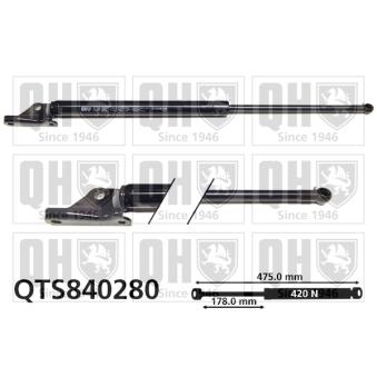 Vérin de hayon, de coffre QUINTON HAZELL QTS840280 pour TOYOTA COROLLA 2.0 D-4D - 90cv