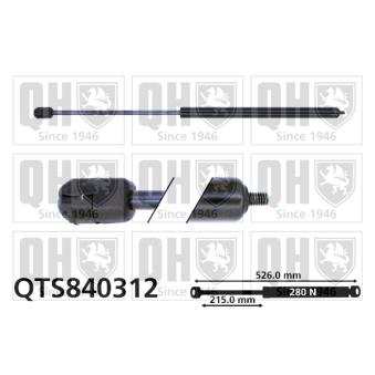 Vérin, capot-moteur QUINTON HAZELL QTS840312 pour ALFA ROMEO GIULIA 55 AMG - 367cv