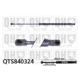 Vérin de hayon, de coffre QUINTON HAZELL QTS840324 pour FORD TRANSIT 2.4 TDCi - 100cv