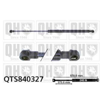 Vérin de hayon, de coffre QUINTON HAZELL QTS840327 pour SEAT TOLEDO 1.6 - 102cv