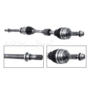 Arbre de transmission SNR DK55.280 pour RENAULT CLIO TCe 90 - 91cv