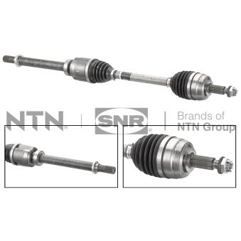 Arbre de transmission SNR DK55.290 pour DACIA DUSTER 1.3 TCe 150 - 150cv