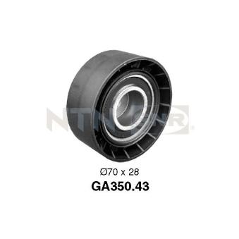Poulie renvoi/transmission, courroie trapézoïdale à nervures SNR GA350.43 pour BMW Série 5 535 i - 235cv