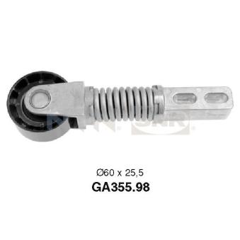 Poulie-tendeur, courroie trapézoïdale à nervures SNR [GA355.98]