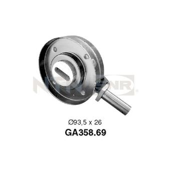 Poulie-tendeur, courroie trapézoïdale à nervures SNR OEM 6453R8