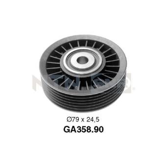 Poulie renvoi/transmission, courroie trapézoïdale à nervures SNR GA358.90