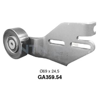 Poulie-tendeur, courroie trapézoïdale à nervures SNR OEM 96156400