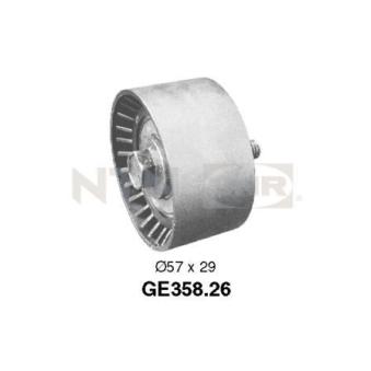 Poulie renvoi/transmission, courroie de distribution SNR [GE358.26]