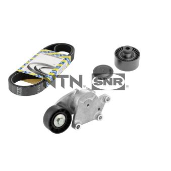 Jeu de courroies trapézoïdales à nervures SNR KA852.14 pour FORD C-MAX 1.6 TDCi - 95cv