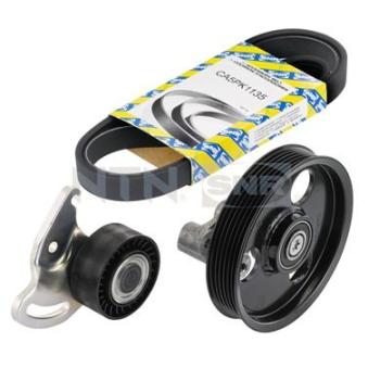 Jeu de courroies trapézoïdales à nervures SNR KA855.20 pour RENAULT MODUS 1.5 DCI - 86cv