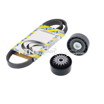 Jeu de courroies trapézoïdales à nervures SNR KA855.37 pour RENAULT MODUS 1.2 - 78cv