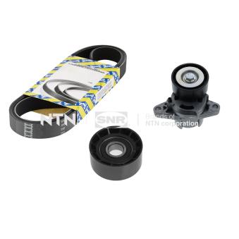 Jeu de courroies trapézoïdales à nervures SNR KA855.47 pour DACIA LOGAN 1.6 16V - 105cv