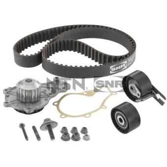 Pompe à eau + kit de courroie de distribution SNR KDP452.330 pour PEUGEOT PARTNER ORIGIN 1.6 HDi 75 - 75cv