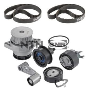 Pompe à eau + kit de courroie de distribution SNR KDP457.261 pour VOLKSWAGEN BORA 1.6 16V - 105cv