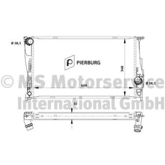 Radiateur, refroidissement du moteur PIERBURG [7.14928.05.0]