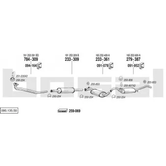 Echappement BOSAL 090.135.50