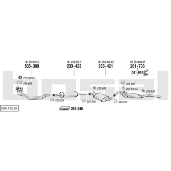 BOSAL 090.135.55 - Echappement