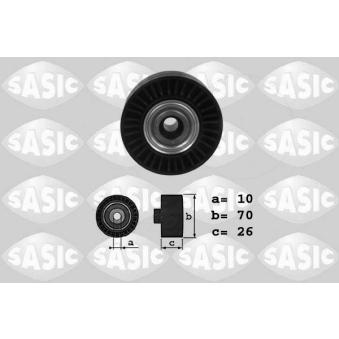 Poulie renvoi/transmission, courroie trapézoïdale à nervures SASIC OEM 1613840880 Poulie renvoi/transmission, courroie trapézoïdale à nervures SASIC OEM 1613840880