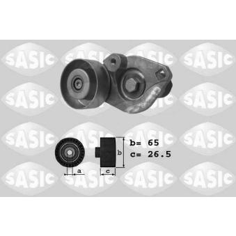 Tendeur de courroie, courroie trapézoïdale à nervures SASIC OEM 9651019180