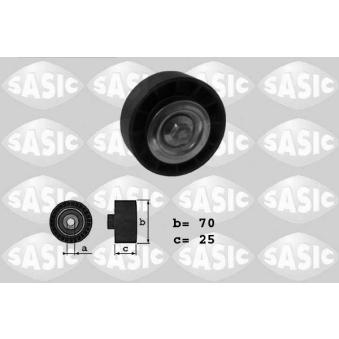 Poulie renvoi/transmission, courroie trapézoïdale à nervures SASIC OEM 500344132