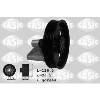 Poulie renvoi/transmission, courroie trapézoïdale à nervures SASIC OEM 8200170009