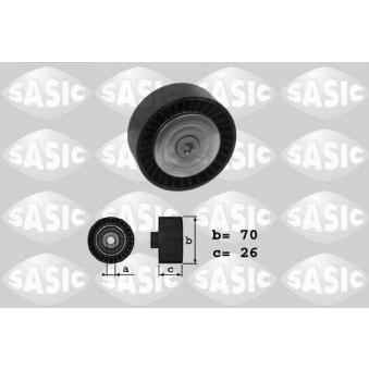 Poulie renvoi/transmission, courroie trapézoïdale à nervures SASIC OEM 55562251