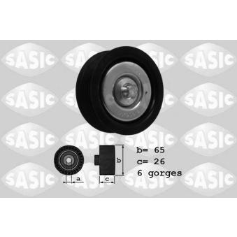 Poulie renvoi/transmission, courroie trapézoïdale à nervures SASIC OEM 55190812