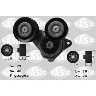 Tendeur de courroie, courroie trapézoïdale à nervures SASIC OEM 1367254 Tendeur de courroie, courroie trapézoïdale à nervures SASIC OEM 1367254
