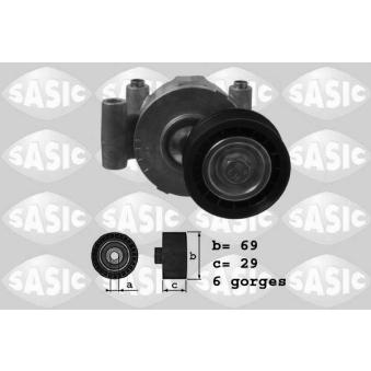 Tendeur de courroie, courroie trapézoïdale à nervures SASIC OEM 2111716