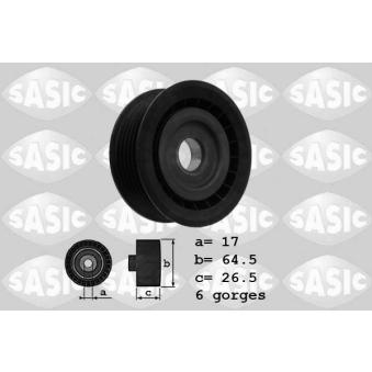 Poulie renvoi/transmission, courroie trapézoïdale à nervures SASIC OEM XS7E19A216BC