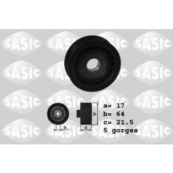 Poulie renvoi/transmission, courroie trapézoïdale à nervures SASIC OEM A1662020719 Poulie renvoi/transmission, courroie trapézoïdale à nervures SASIC OEM A1662020719