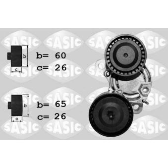 Tendeur de courroie, courroie trapézoïdale à nervures SASIC OEM 11287823199