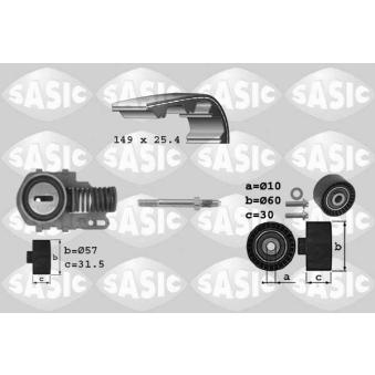 Kit de distribution SASIC 1750004 pour PEUGEOT 406 2.1 TD 12V - 109cv