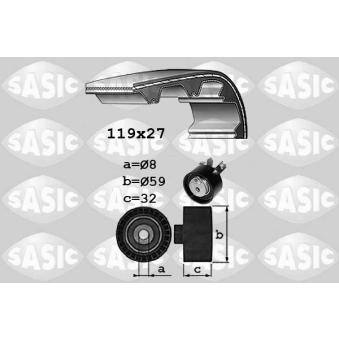 Kit de distribution SASIC 1754026 pour RENAULT CAPTUR 1.5 dCi 110 - 110cv