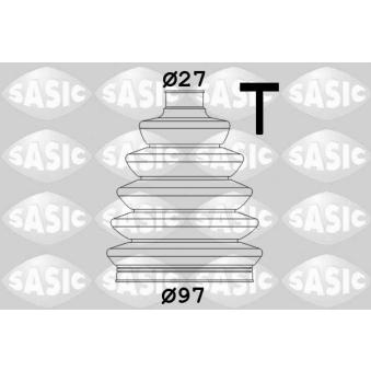 Soufflets de cardan avant SASIC 1904043 pour FIAT 500X 2.0 D Multijet 4x4 - 140cv