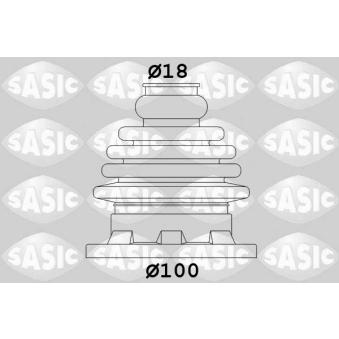 Jeu de joints-soufflets, arbre de commande avant gauche SASIC OEM 1J0498201