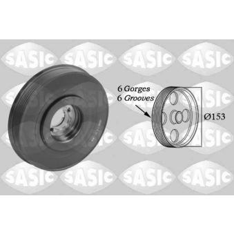 Poulie, vilebrequin SASIC 2150011 pour FIAT BRAVO 2.0 HDi - 110cv
