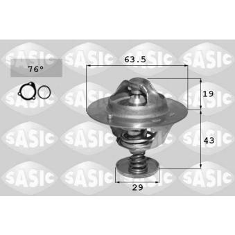 Thermostat, liquide de refroidissement SASIC OEM 9091603089