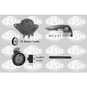 Pompe à eau + kit de courroie de distribution SASIC OEM 1609417080