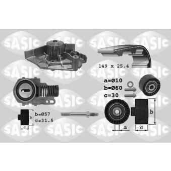 Pompe à eau + kit de courroie de distribution SASIC 3900005