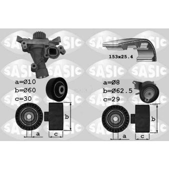 Pompe à eau + kit de courroie de distribution SASIC OEM 0831V6