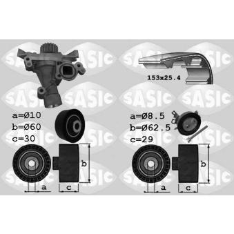 Pompe à eau + kit de courroie de distribution SASIC OEM 9467628080 Pompe à eau + kit de courroie de distribution SASIC OEM 9467628080