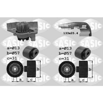Pompe à eau + kit de courroie de distribution SASIC OEM 120161 Pompe à eau + kit de courroie de distribution SASIC OEM 120161