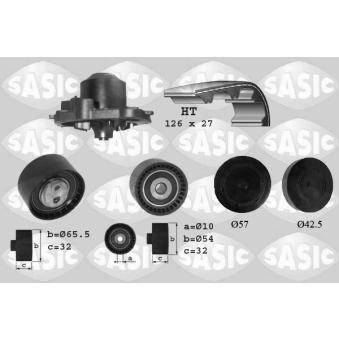 Pompe à eau + kit de courroie crantée SASIC [3900045]