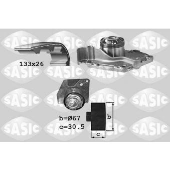 Pompe à eau + kit de courroie de distribution SASIC OEM 13028AW301