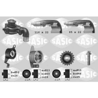 Pompe à eau + kit de courroie de distribution SASIC OEM 1110999